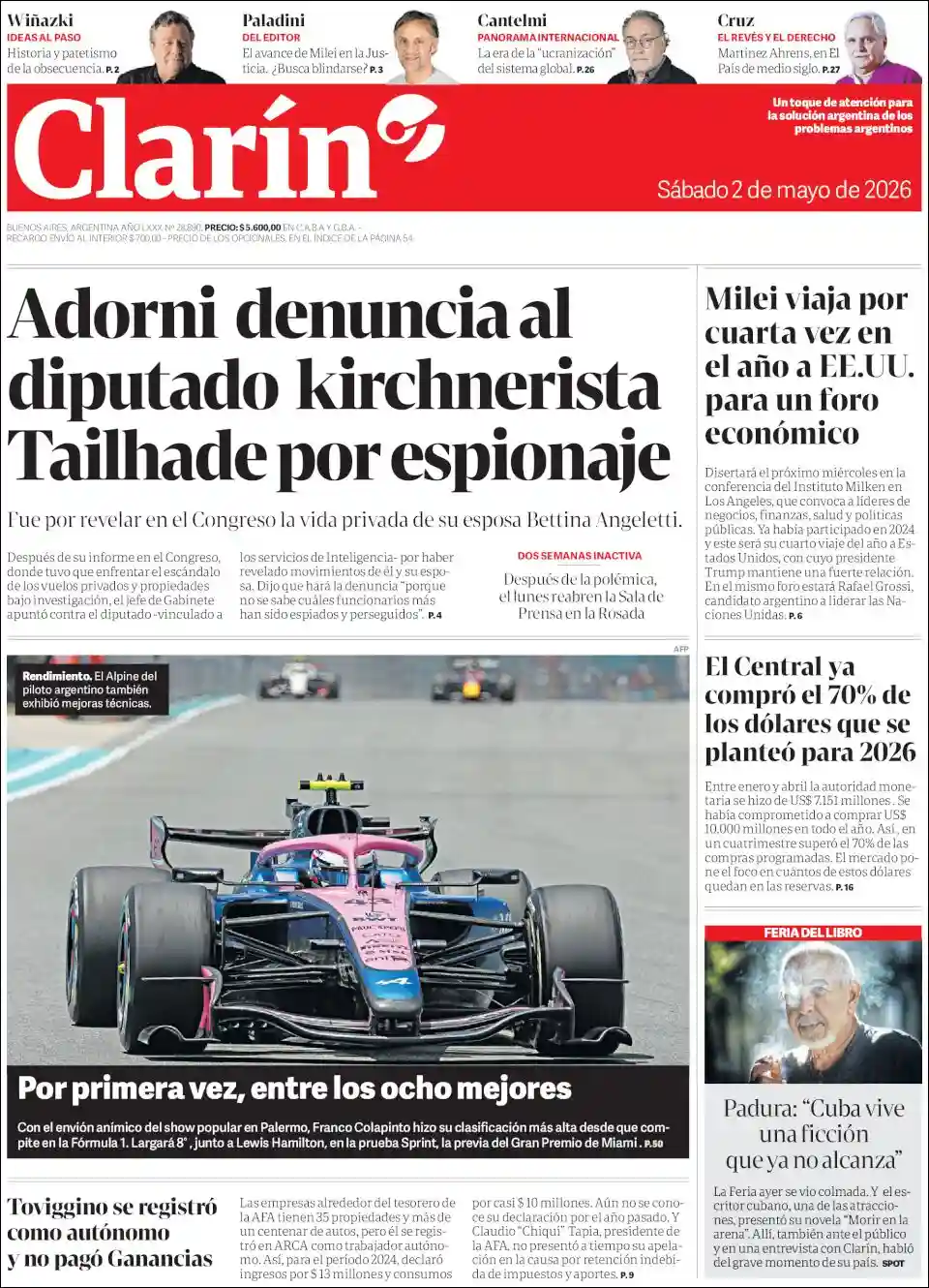 Evolucion Streaming | FM DIMENSIÓN 105.3 - Tapa del diario Clarin