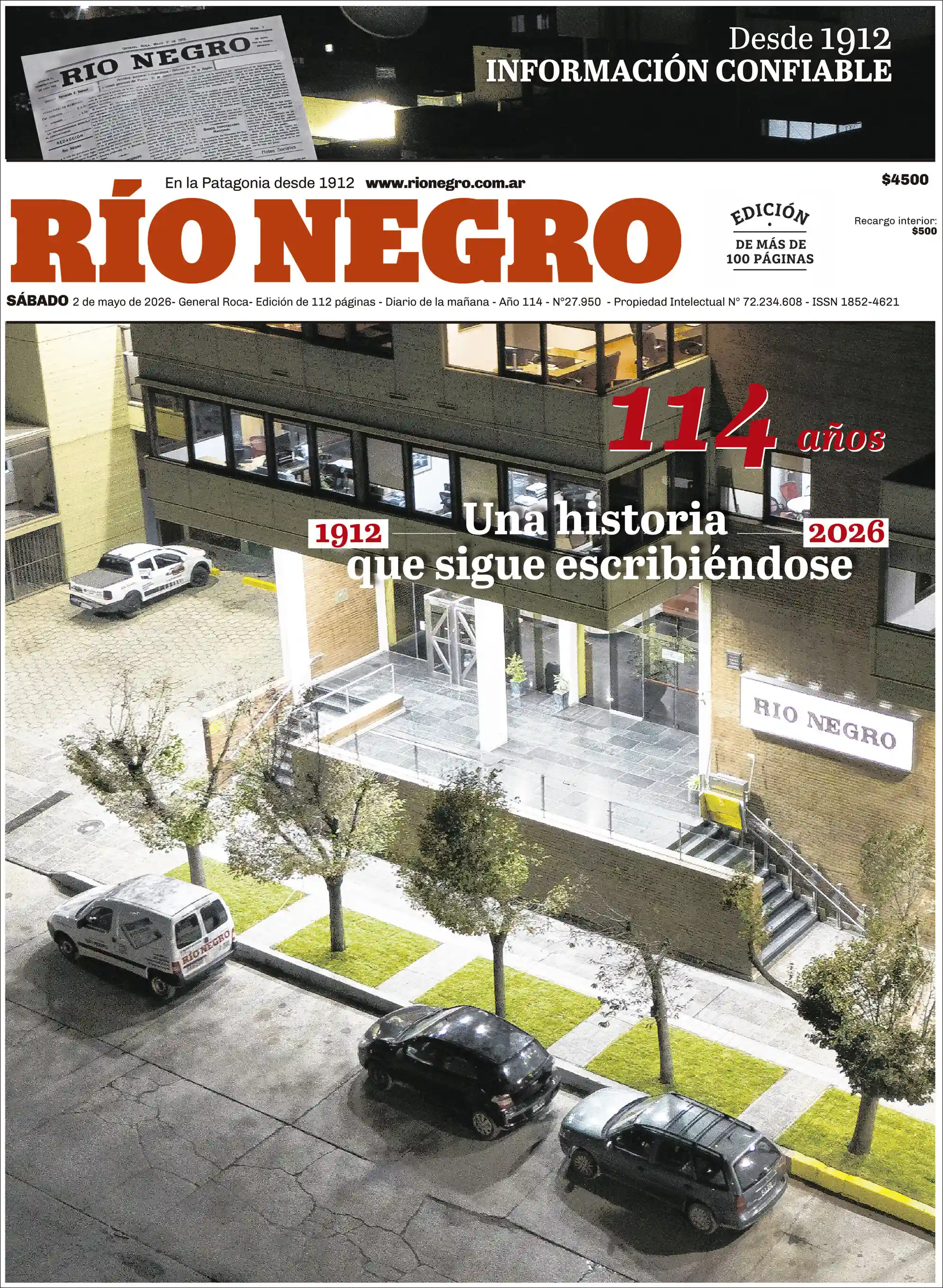 Evolucion Streaming | FM DIMENSIÓN 105.3 - Tapa del diario Rio Negro