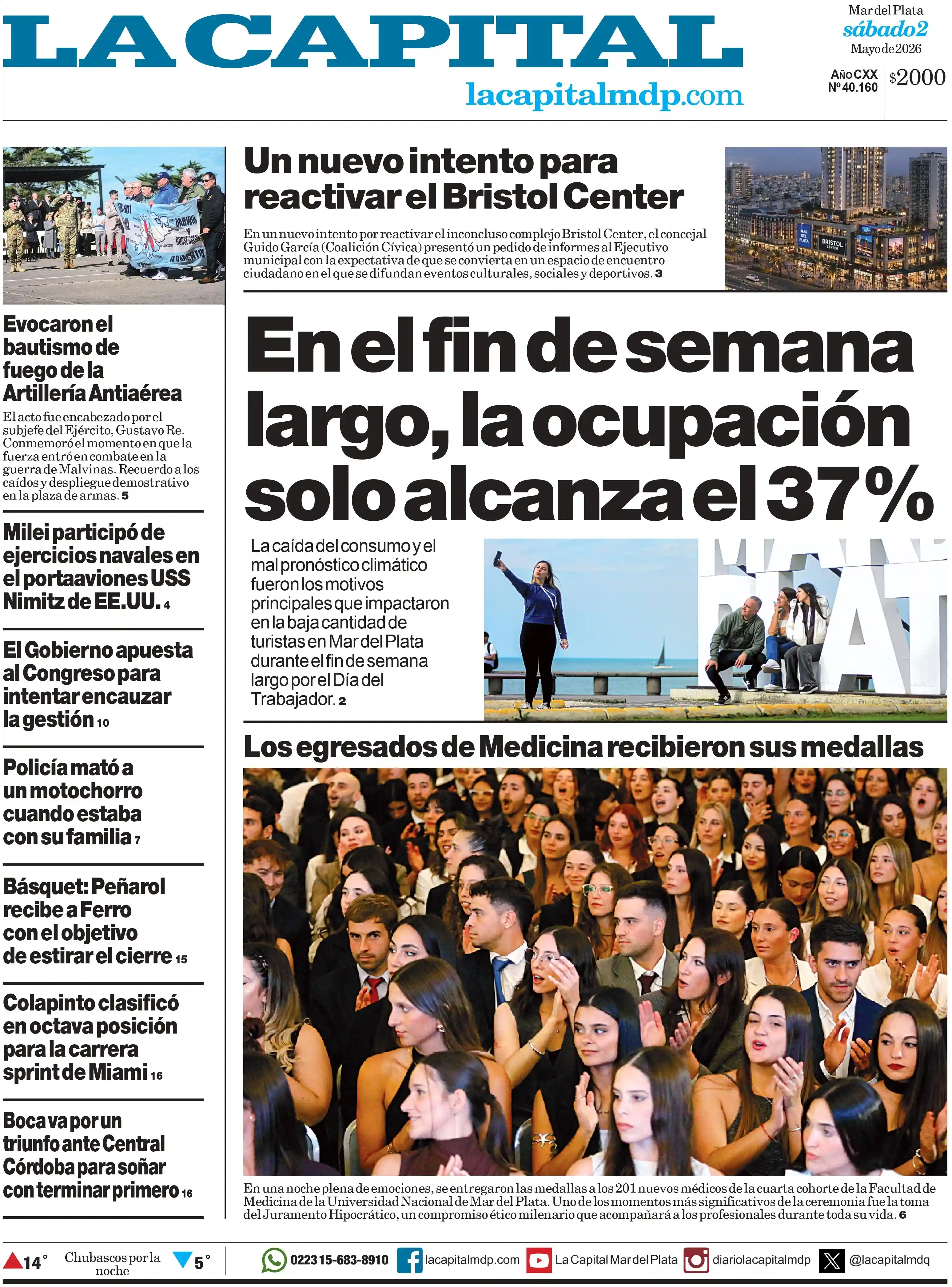 Evolucion Streaming | FM DIMENSIÓN 105.3 - Tapa del diario La Capital