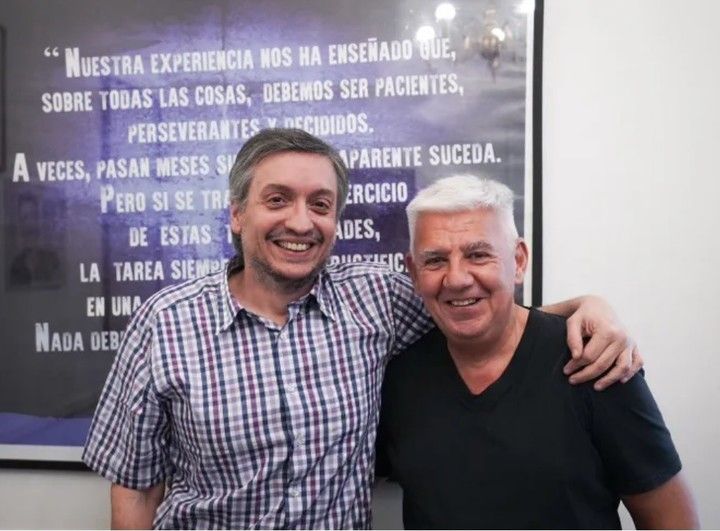 Máximo Kirchner con Alejandro Dichiara.