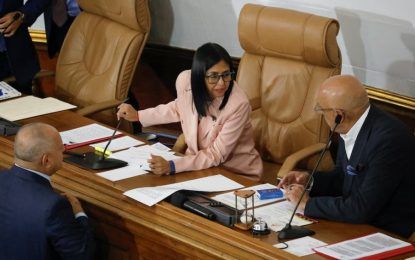 Delcy Rodríguez fue juramentada como jefa del régimen de Venezuela tras la captura de Maduro